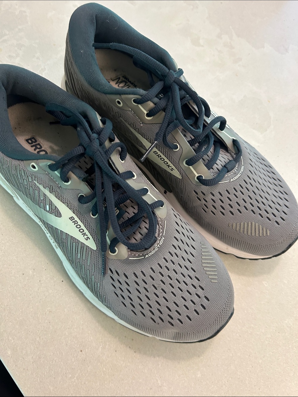 Brooks Gray and Teal Running Shoes